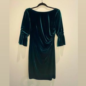 Vince Camuto Velvet Emerald Green Short Dress